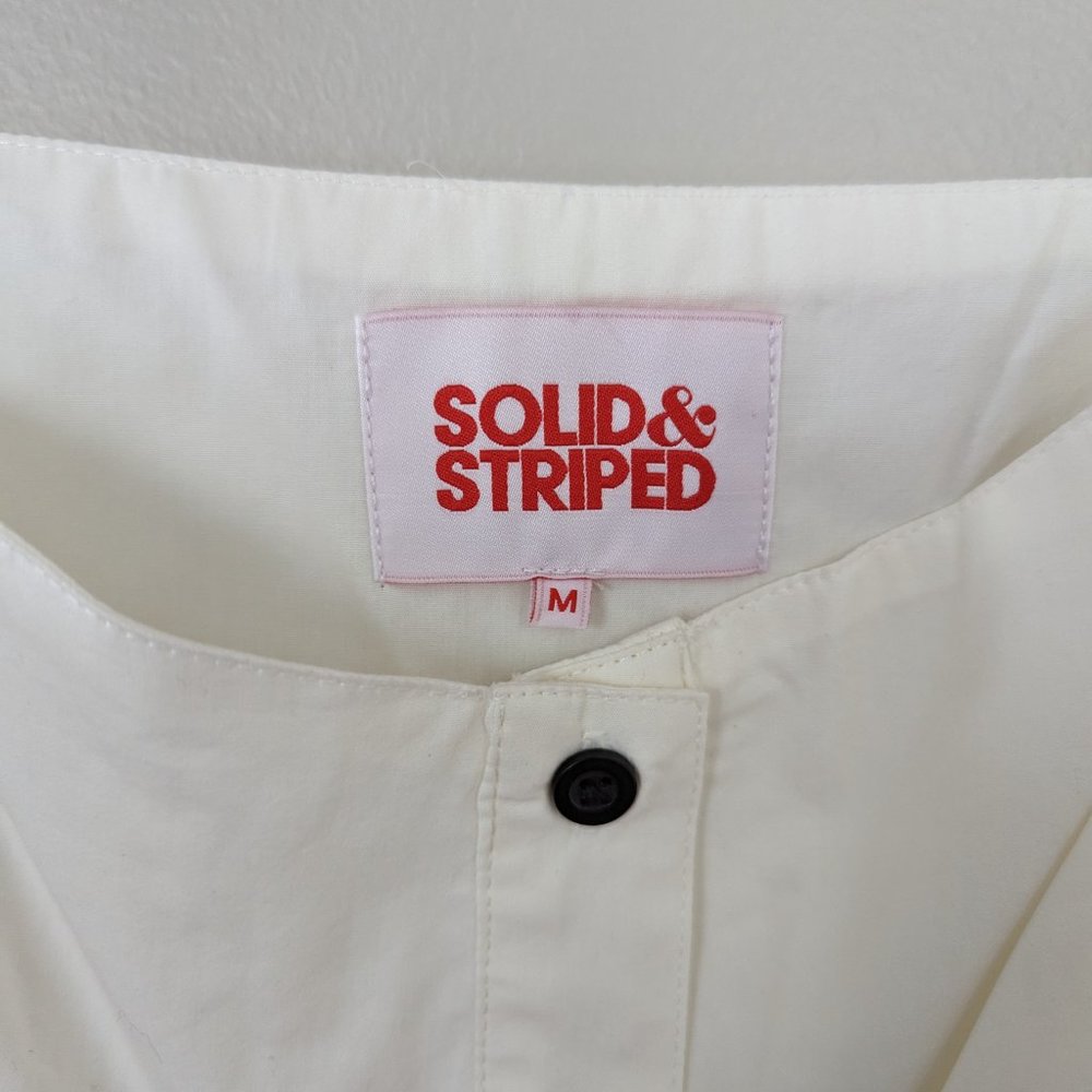 Solid & Striped Button Up Tiered Casual Midi Dres… - image 2